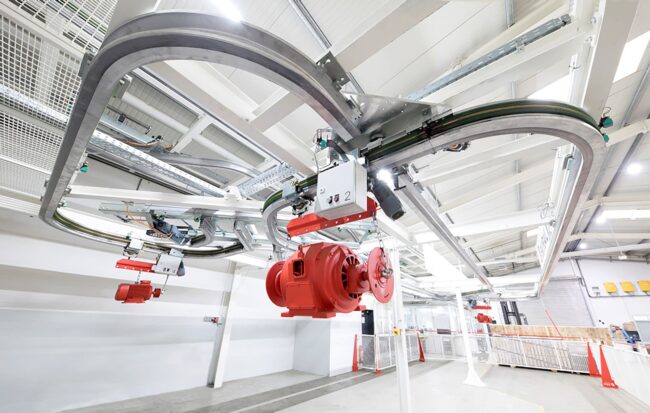 Maximale Leistung, minimaler Energieverbrauch: Die neu entwickelte Skyrail-EHB von SEH Engineering ist für kleinere und mittlere Unternehmen ausgelegt